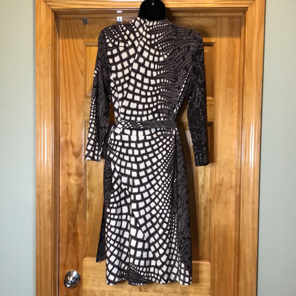 Etcetera Reptile Geo Abstract Print Wrap Dress - image 4